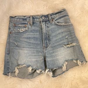 High Rise 4 Inch Denim Shorts